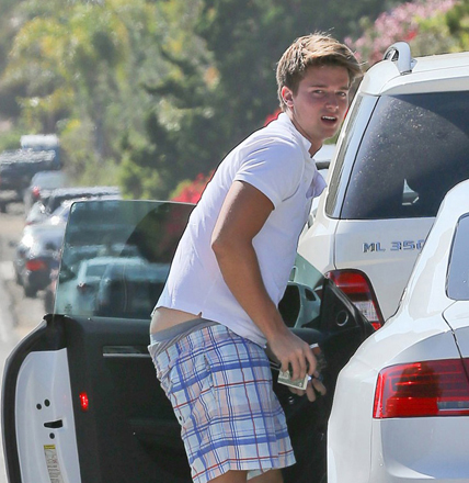 Patrick Schwarzenegger sighting in Hyannis Port Massachusetts Patrick Schwarzenegger sighting in Hyannis Port Massachusetts