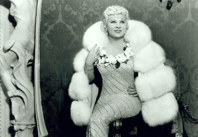 1930's Mae West a mermaid in fur