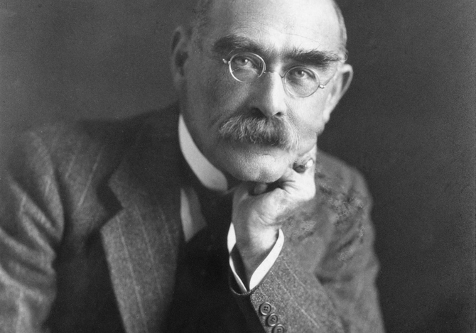 Rudyard Kipling (1865-1936) *silver print *19 x 14 cm *signed: Rudyard Kipling *signed: Elliott & Fry