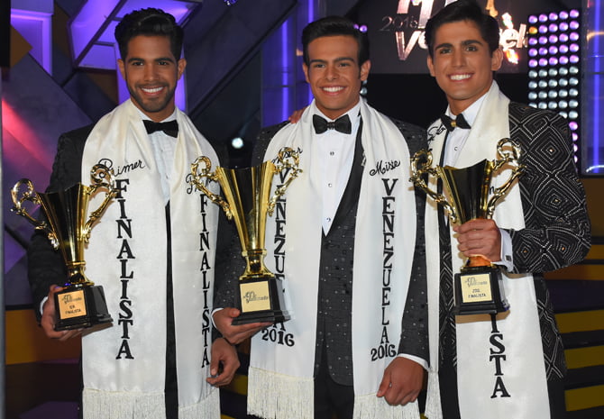 Renato Barabino triunf¿ y se convirti¿ en Mister Venezuela 2016, Walfred Crespo y Gustavo Acedo alcanzaron el cuadro final como primer y segundo finalista.Fotografia: Jesus Gil