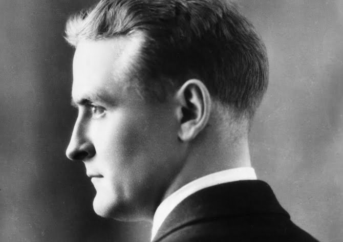 circa 1925: Profile studio headshot portrait of American writer F Scott Fitzgerald (1896 - 1940). (Photo by Hulton Archive/Getty Images)